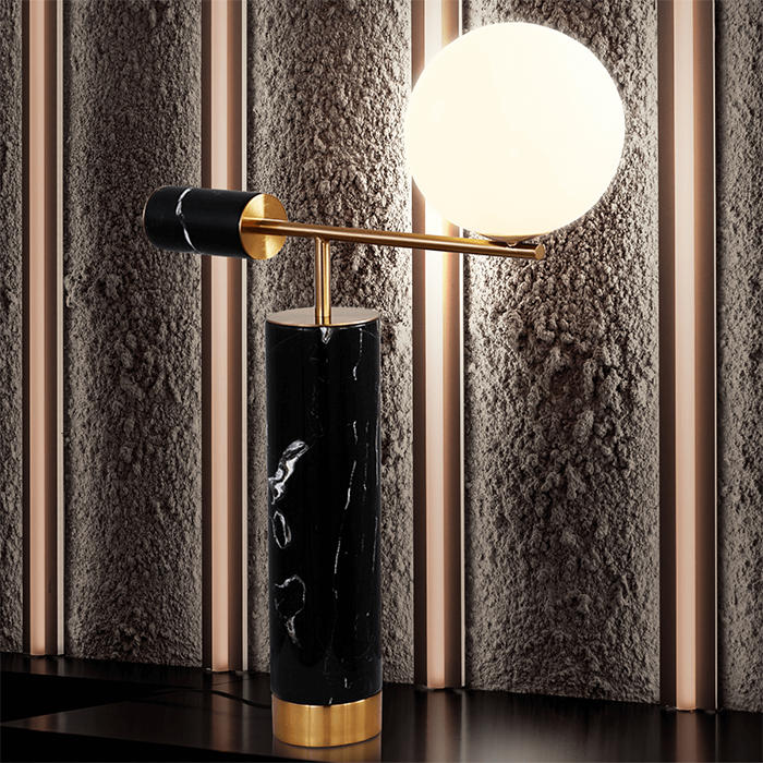 Dark Lighting Marble Table Lamp