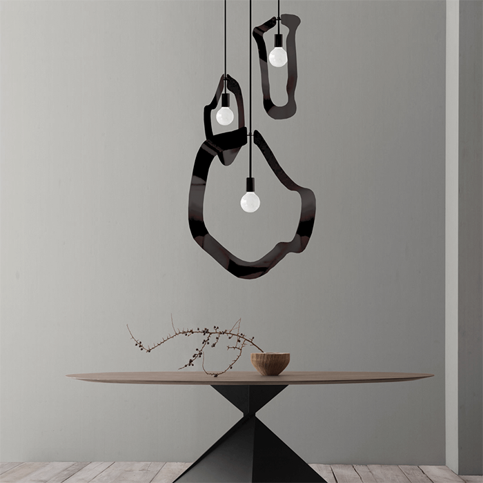 Dark Lighting Outline Pendant Light