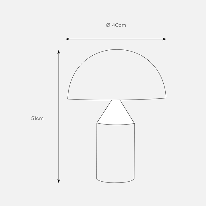 Dark Lighting Shroom Table Lamp