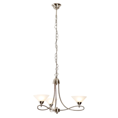 Eurolux CH192SC Martini Twist 3LT Chandelier 460mm Satin-Chrome