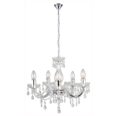 Odile Acrylic 5LT Chandelier 440mm