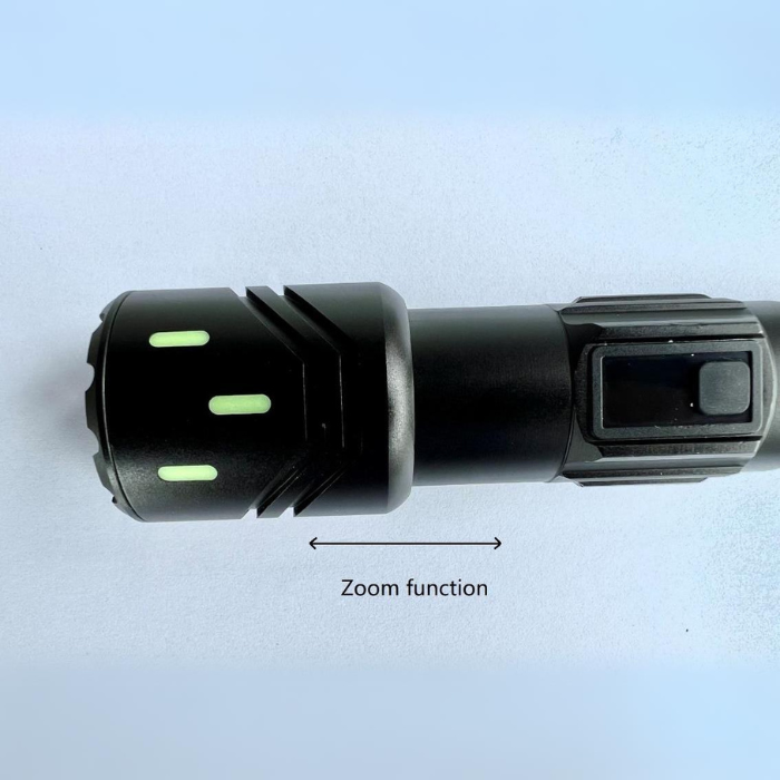 Synerji Aluminium Laser LED Flashlight 3-Mode Zoom Stepless