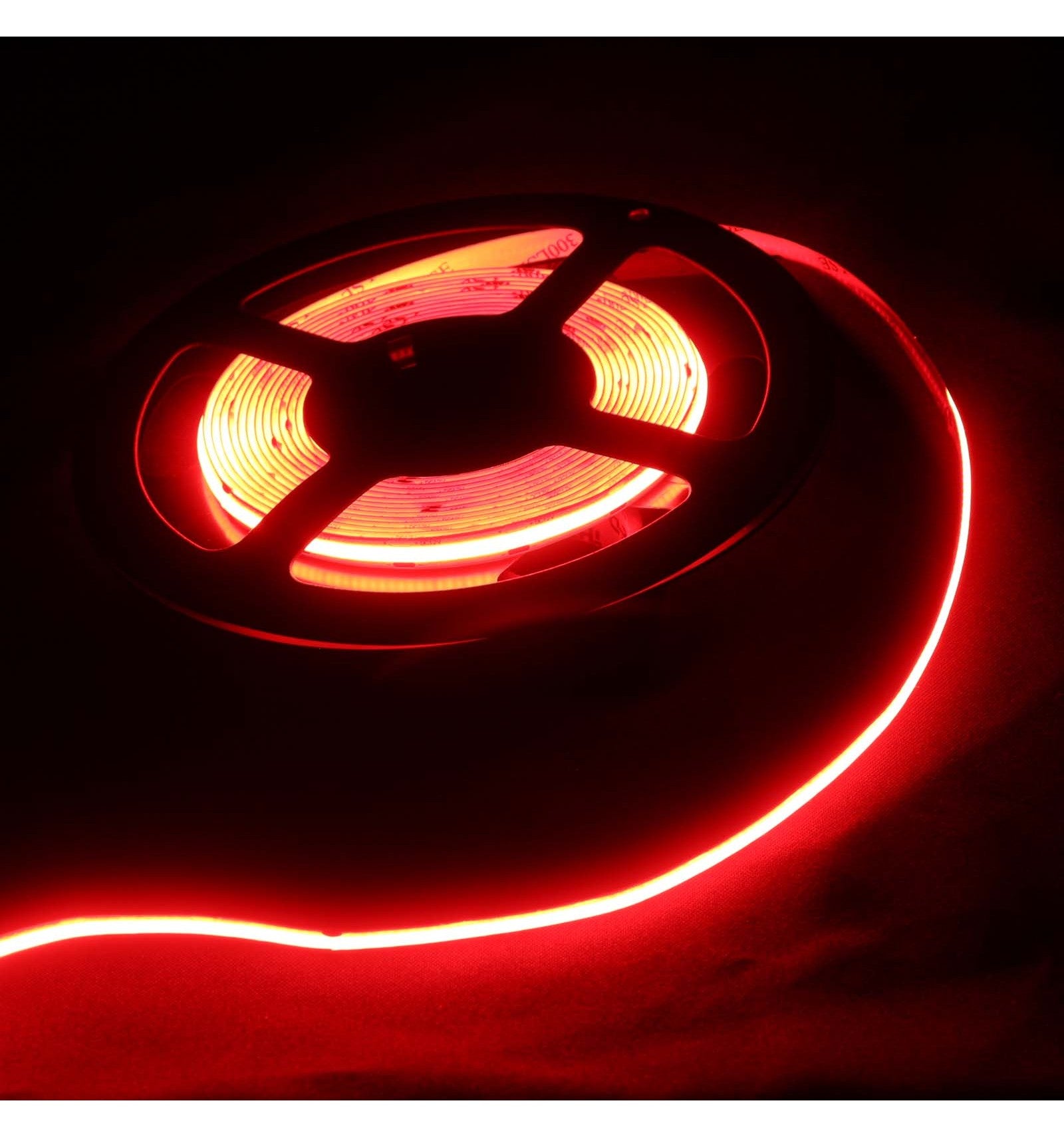 24V 5MT 12W p/m LED SEAMLESS COB STRIP LIGHT - RED