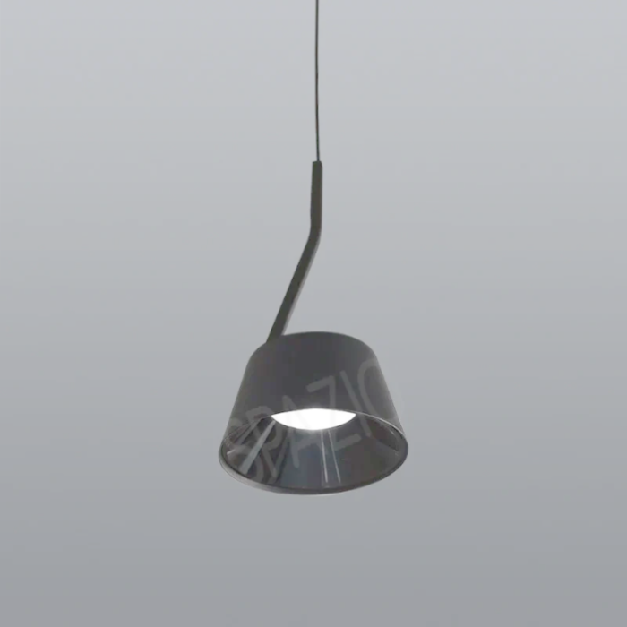 Spazio 8718.01 Lotus Matt Black Dimmable LED Pendant