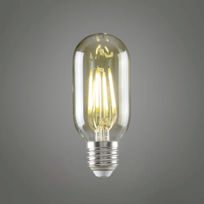 BD T45 4W LED FILAMENT Tubular Bulb in Amber Glass