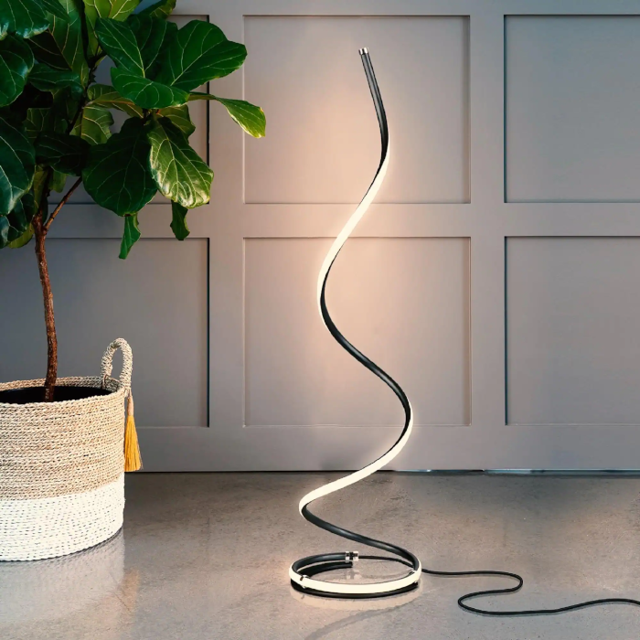 Bright Star Spiral LED Table Lamp in Black | Dimmable IP20