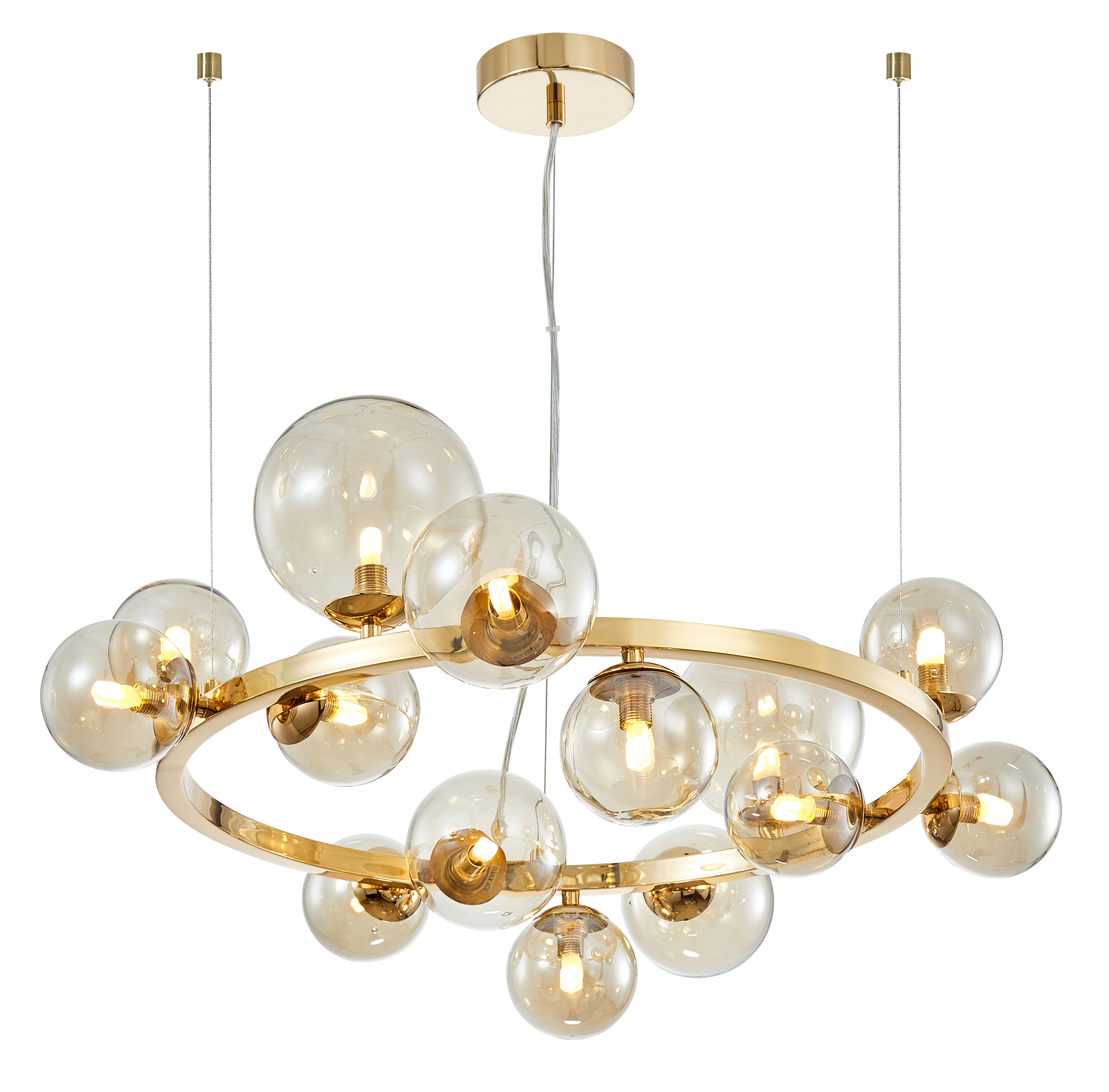 K-Light A-KLCH-9226/14 LED Round Bubble Glass Pendant 14 Light