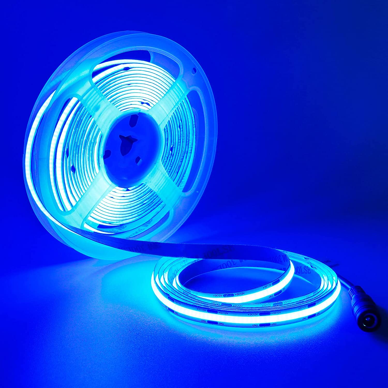 24V 5MT 12W p/m LED SEAMLESS COB STRIP LIGHT - BLUE