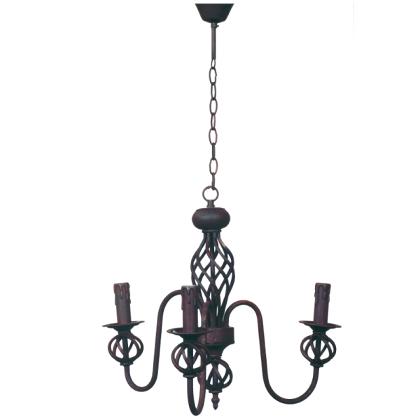 BrightStar CH065/3 RUST Wrought Iron Chandelier