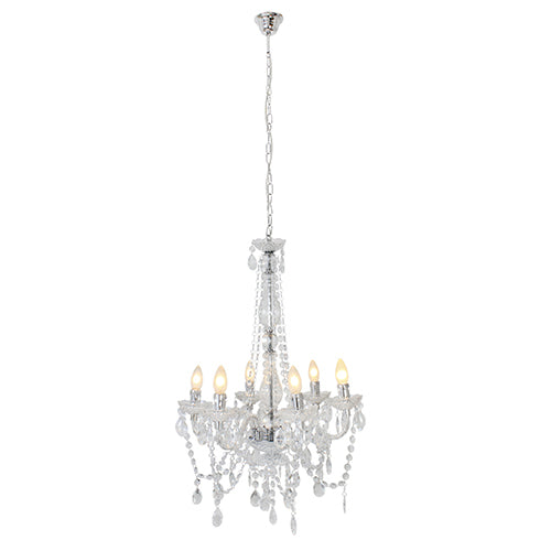 Octave Acrylic 6LT Chandelier550mm