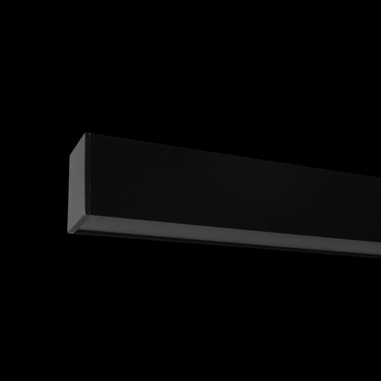 Complete 1 meter Black Aluminium U-Channel Surface Mounted Fitting with Black Polycarbonate Cover, including 24v 32W LED Strip Lig