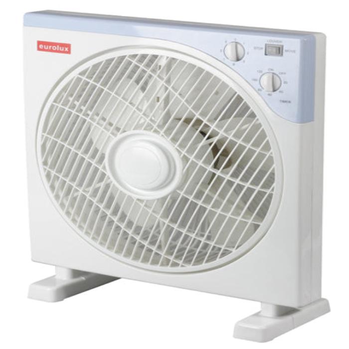 Plastic Box Fan 5 Blades White