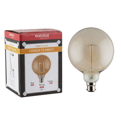 Eurolux G981A Amber CB Filament Maxi Globe B22 60w