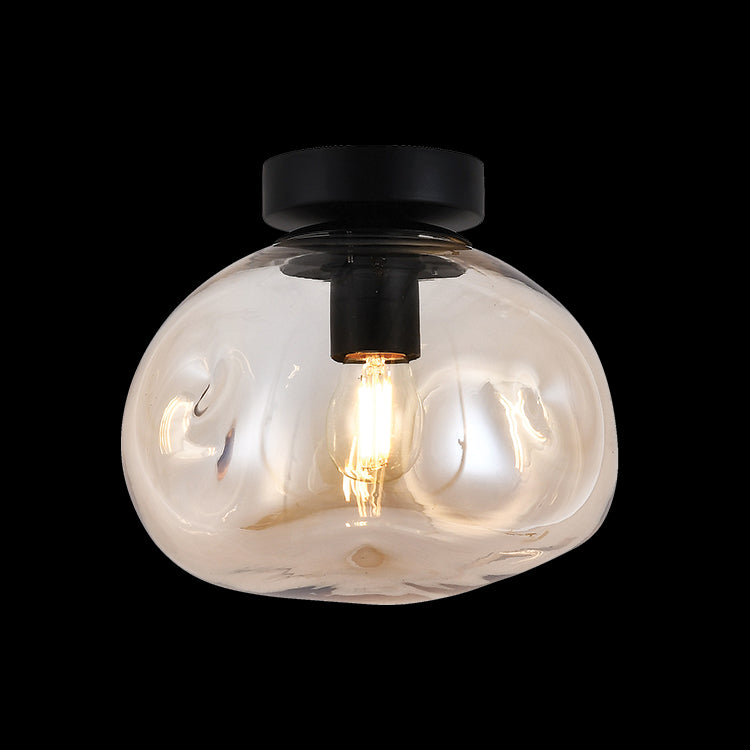 Small Glass Molten Ceiling Light