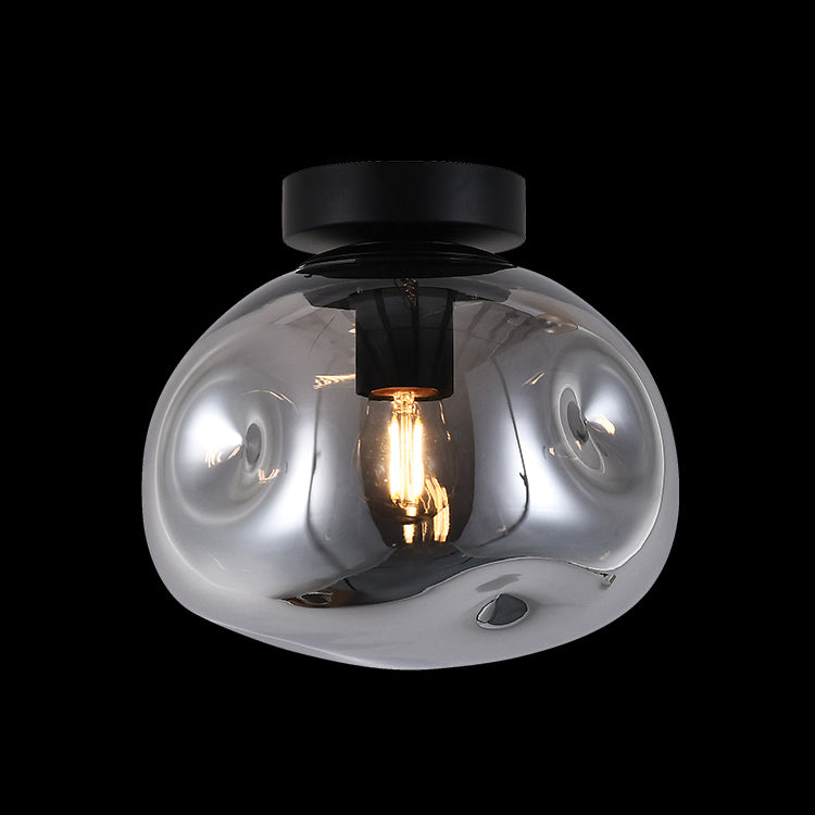 Small Glass Molten Ceiling Light