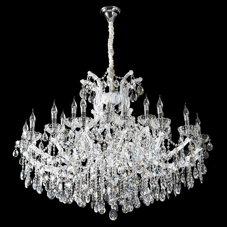 Extra Large 25 White Arm Crystal Chandelier