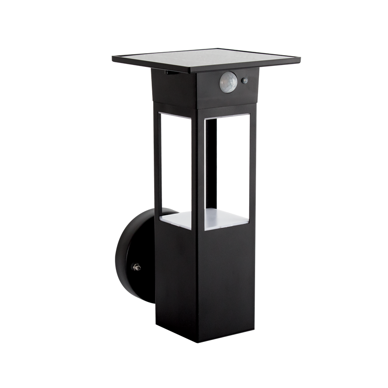 Bright Star LS024 MATT BK - Outdoor Solar LED Sensor Wall Lamp