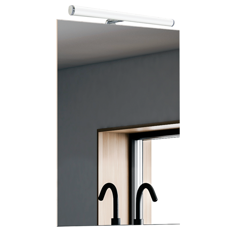 Rectangular Mirror with Attached Polycarbonate Mirror Light, IP44