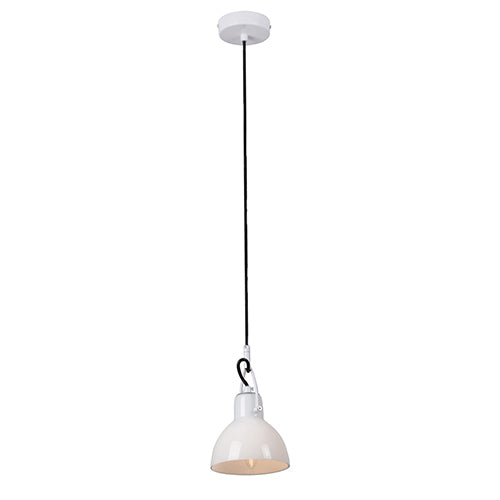 Siena Pendant White with Opal Glass