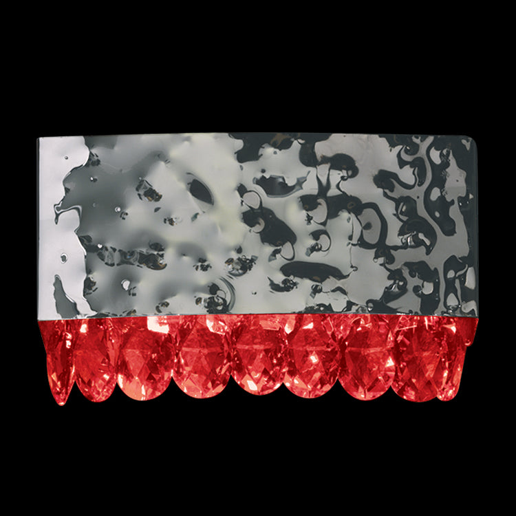78mm Magma Italian Crystal Wall Light, Red