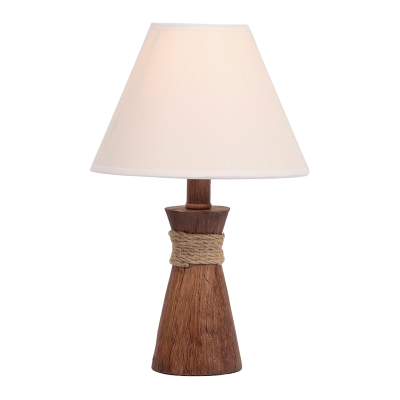 Resin Table Lamp with Hessian Shade
