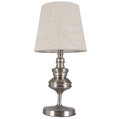 Metal Desk Lamp with Hessian Shade