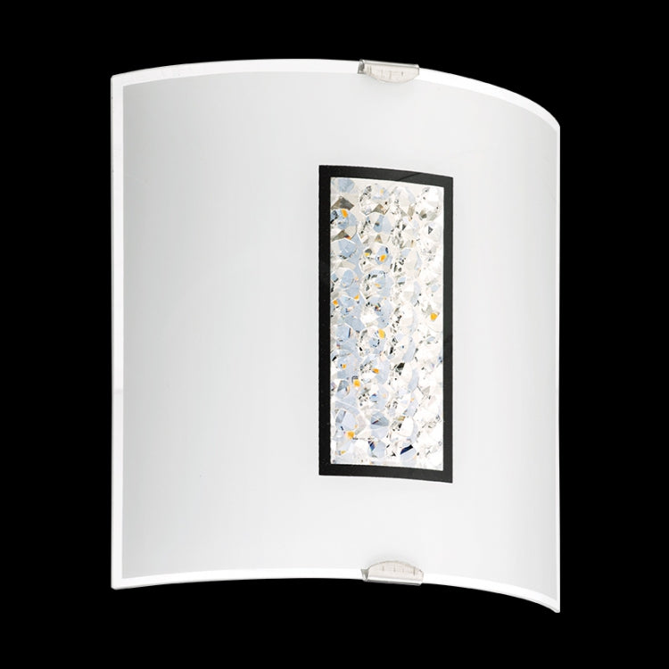 Curved Square Crystal and Glass Wall Light