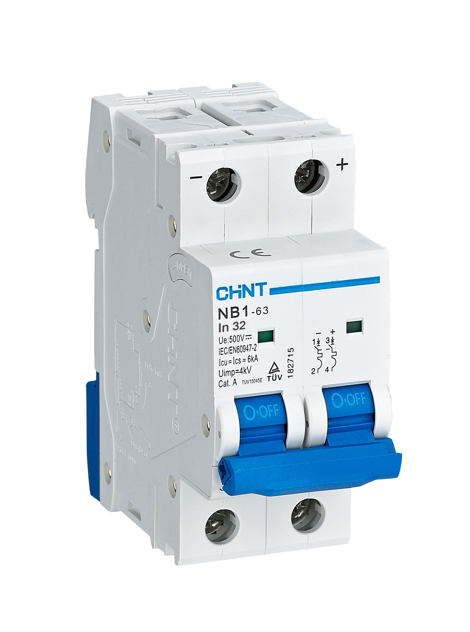 CHINT Miniature Circuit Breaker 2-Pole 3KA MCB 1-63A
