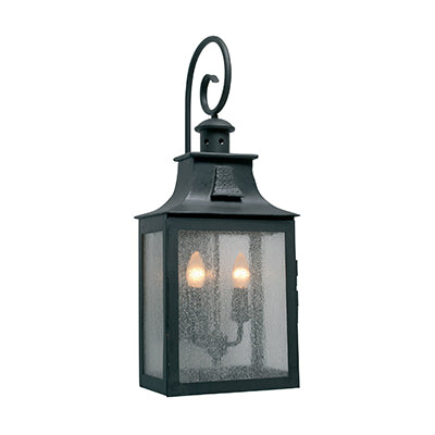 Radiant RO208 Forged Iron Wall Light Large Square Sand Black
