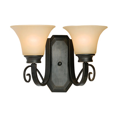 Radiant RW130 Firl 2LT Wall Light Antique Bronze